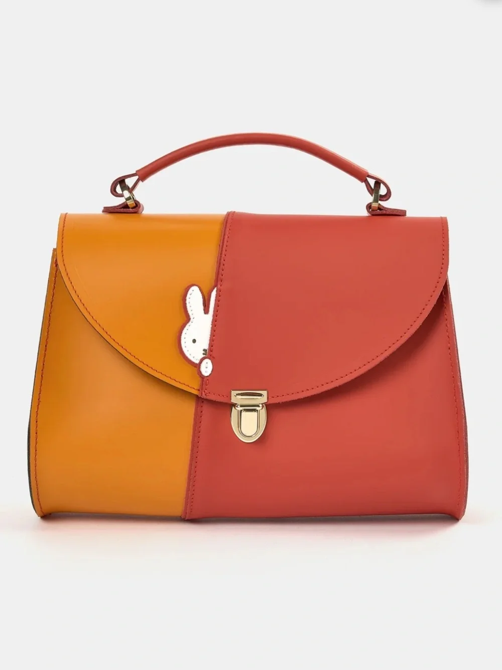 The Cambridge Satchel The Hiding Miffy Poppy in Carrot Orange NWOT